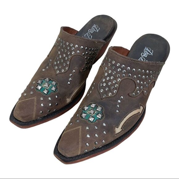 Dan Post Western Cowboy Modern Studs Clogs - Picture 4 of 9